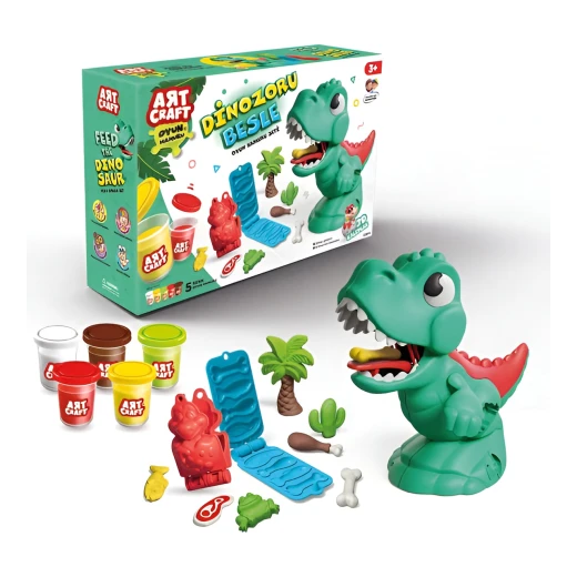 Art Craft, Feed The Dinosaur Play Dough Set for Creative Play, Skill Development, Fine Motor Skills and Imaginative Educational Fun for Kids - Art Craft - Image 3