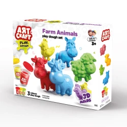 Art Craft, Farm Animals Dough Set 168 Gr for Creative Play, Imaginative Farm Animal Making, Dexterity and Motor Skill Development for Kids