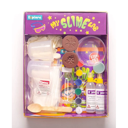 Play Craft, My Slime Lab DIY Science Kit for Kids to Make Flowing Slime, Bouncy Guar Gum Balls and Edible Slime with Fun STEM Learning and Experiments - Play Craft - Image 6