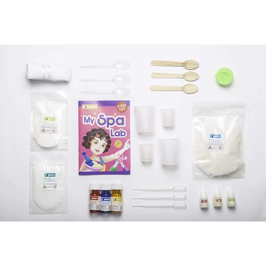 Play Craft, My Spa Lab DIY Science Kit for Kids to Make Bath Bombs, Scented Bath Salts, Face Masks, Body Scrubs and Massage Oils with STEM Learning - Play Craft - Image 4