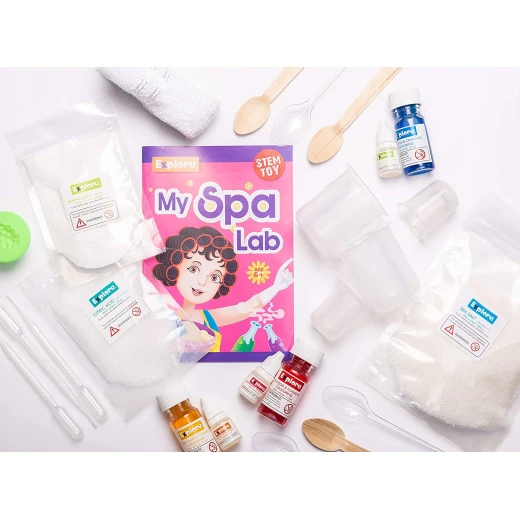 Play Craft, My Spa Lab DIY Science Kit for Kids to Make Bath Bombs, Scented Bath Salts, Face Masks, Body Scrubs and Massage Oils with STEM Learning - Play Craft - Image 5