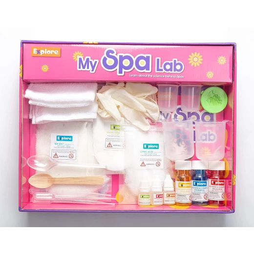 Play Craft, My Spa Lab DIY Science Kit for Kids to Make Bath Bombs, Scented Bath Salts, Face Masks, Body Scrubs and Massage Oils with STEM Learning - Play Craft - Image 6