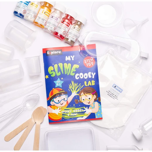 Play Craft, My Slime Gooey Lab DIY Science Kit for Kids to Make Gooey Worms, Flowing Slime and Bouncing Guar Gum Balls with Fun STEM Learning - Play Craft - Image 4
