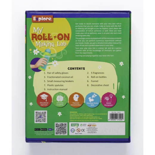 Play Craft, My Roll-On Making Lab DIY Science Kit for Kids to Make 5 Roll-On Perfumes Using Various Fragrances with Fun STEM Learning - Play Craft - Image 4