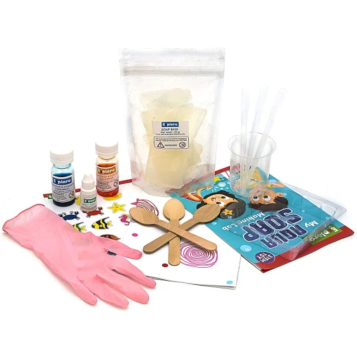 Play Craft, My Aqua Soap Making Lab for kids to create colorful aquatic scented soaps, enjoy fun educational experiments and learn simple chemistry with all included tools - Play Craft - Image 3