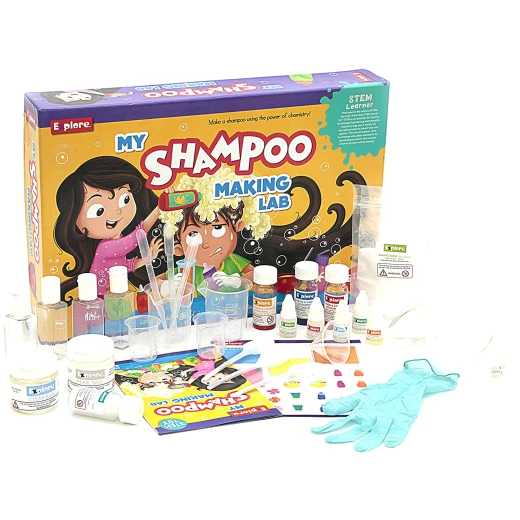 Play Craft, My Shampoo Making Lab for kids to create scented and colored shampoos with clear and pearl finishes, learn simple chemistry and enjoy fun educational experiments - Play Craft - Image 2