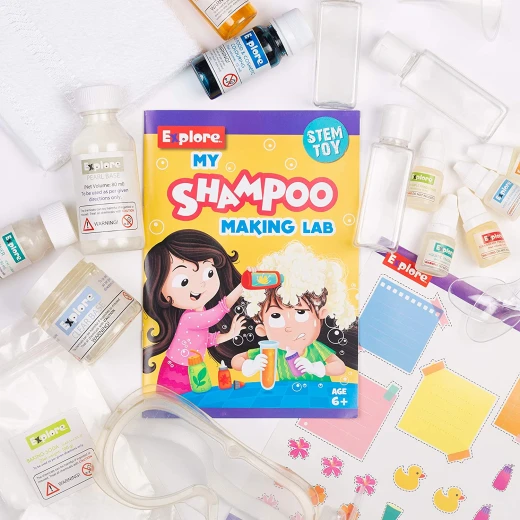 Play Craft, My Shampoo Making Lab for kids to create scented and colored shampoos with clear and pearl finishes, learn simple chemistry and enjoy fun educational experiments - Play Craft - Image 5