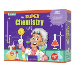 Play Craft, My Super Chemistry Lab DIY Science Kit for Kids with 22 Chemistry Experiments, Educational Learning Kit with Tools, Colors and Instruction Manual
