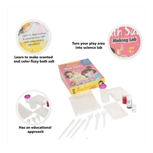 Play Craft, My Fizzy Bath Bomb Making Lab DIY STEAM Science Kit for Kids to Create Coloured and Scented Fizzy Bath Bombs with Fun Chemistry Learning - Play Craft - Image 5