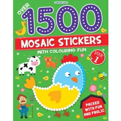 كتاب ملصقات فسيفساء يحتوي على 1500 ملصق مع متعة التلوين من دريم لاند