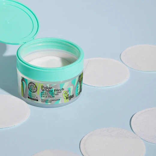 Natura Siberica Polar White Birch Purifying & Exfoliating Face Pads, 20 Pieces - Natura Siberica - Image 5
