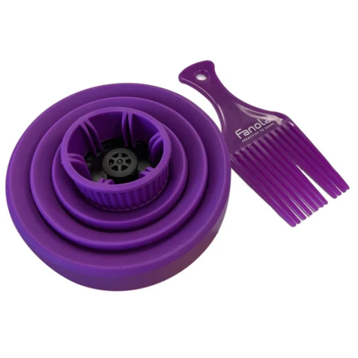 Fanola Curly Hair Care Travel Set – Includes Multi-Purpose Air Diffuser and Durable Styling Comb, Ideal for On-the-Go Use, Enhances Natural Curls, Easy Styling Anywhere - Fanola - Image 2