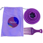 Fanola Curly Hair Care Travel Set – Includes Multi-Purpose Air Diffuser and Durable Styling Comb, Ideal for On-the-Go Use, Enhances Natural Curls, Easy Styling Anywhere - Fanola