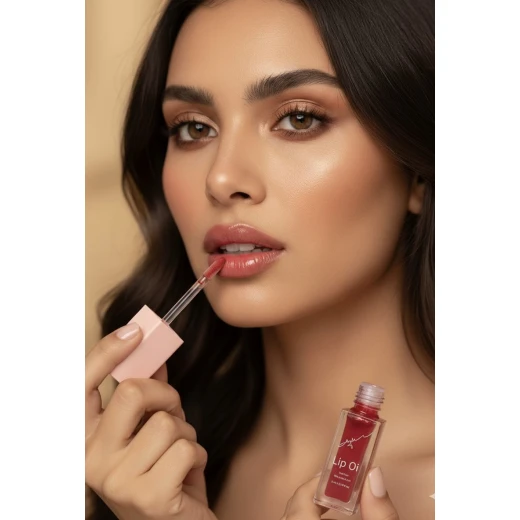 Ayla-Tutti Frutti Lip Oil، with a really nice hint of color that gives your lips that extra volume, makes your lips soft and fruity, 5ml - Ayla Naturals - Image 2