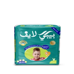 حفاضات قطنية ناعمة قياس رقم ٧ حماية عالية وامتصاص ممتاز، مناسبة للأطفال وزن +٢٠ كغم ٢٦ حفاض ،لطيفة على البشره الحساسه من بيبي لايف