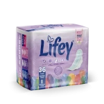 Lifey with the latest global odour-control technology, super thick pads ideal for medium flow, offering maximum protection and all-day comfort. Pack of 36 pads - Lifey
