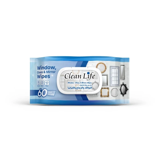 Clean Life Window & Glass Wipes (60 Wipes) – Streak-Free Shine for Mirrors and Glass, Removes Fingerprints and Dust Without Additional Cleaners. Clean Life Window & Glass Wipes (60 Wipes) – Streak-Free Shine for Mirrors and Glass, Removes Fingerprints and Dust Without Additional Cleaners.