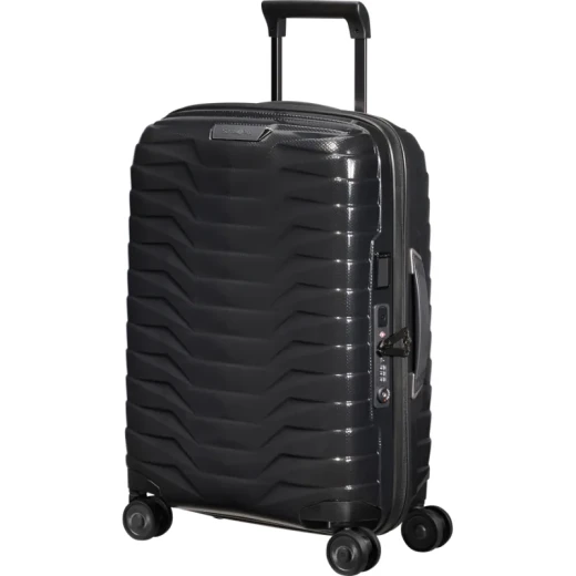 Samsonite Proxis Expandable Carry-On Trolley Lightweight, Durable Roxki Material, 100% Recyclable, Black Samsonite Proxis Expandable Carry-On Trolley Lightweight, Durable Roxki Material, 100% Recyclable, Black