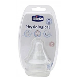 Chicco Physiological Silicone Teat Regular Flow 2Pcs
