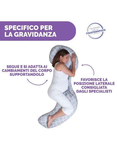 Chicco Total Body Pillow Criss Cross Grey - Chicco - Image 6