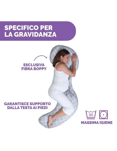 Chicco Total Body Pillow Criss Cross Grey - Chicco - Image 5