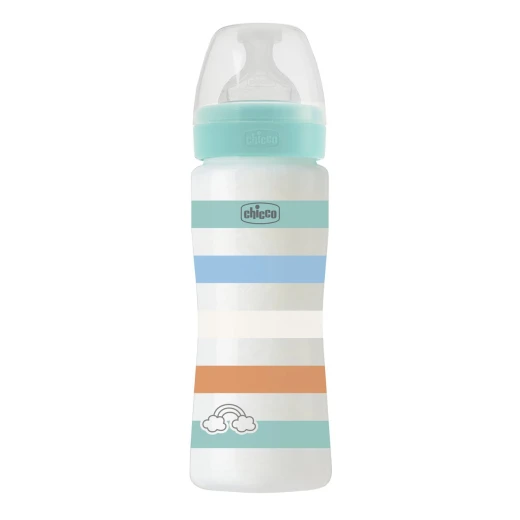 Chicco Biberon Benessere Fast Flow Anti-Colic Plastic Bottle 330ml 4 Months+ - Chicco - Image 2