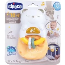 Chicco Toy Fd Day And Night Bear Rattle