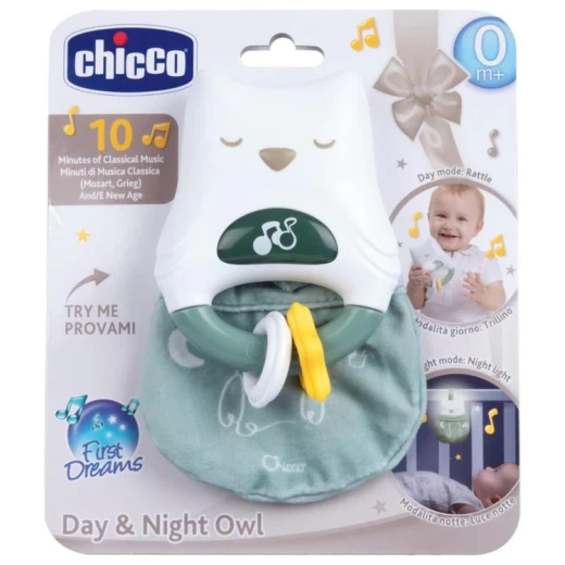 Chicco Toy Fd Day And Night Owl Rattle - Chicco - Image 3