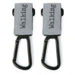 Pasito a Pasito Set of 2 Stroller Hooks – Mami ECO Print in Cloud Color, Ideal for Hanging Bags and Baby Essentials On the Go - Pasito a Pasito