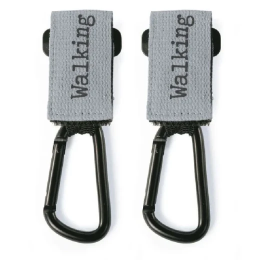 Pasito a Pasito Set of 2 Stroller Hooks – Mami ECO Print in Cloud Color, Ideal for Hanging Bags and Baby Essentials On the Go - Pasito a Pasito - Image 5