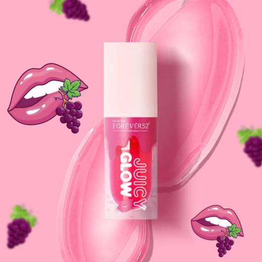 Forever 52 Juicy Glow Lip Oil Grape Soda JGL001 Moisturizing Lip Care 5ML Fruity Tint for Radiant Lips - Forever 52 - Image 3