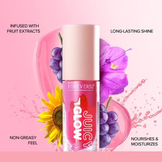 Forever 52 Juicy Glow Lip Oil Grape Soda JGL001 Moisturizing Lip Care 5ML Fruity Tint for Radiant Lips - Forever 52 - Image 4