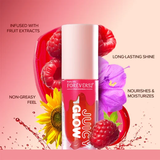 Forever 52 Juicy Glow Raspberry Lip Oil Moisturizing Shine Hydrating Lip Care for Soft Supple Lips 5ml - Forever 52 - Image 4