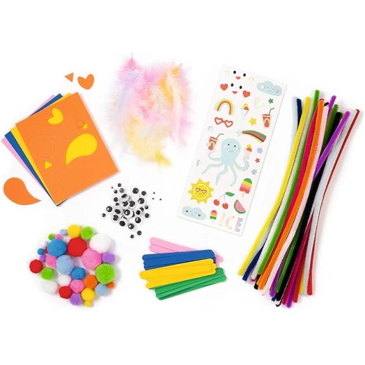 Folia Rainbow Chenille Wire Craft Set 30 cm Colorful Pipe Cleaners in Clear Storage Case Creative Craft Kit for Kids and Adults Ideal for School, DIY Projects, Parties & Gift Ideas - Folia - Image 2