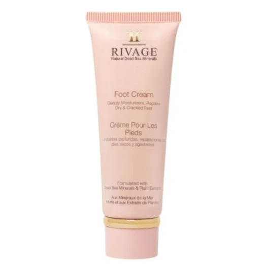 Rivage Foot Cream 100ml - Deep Moisturizing Foot Cream with Dead Sea Minerals, Almond Oil & Tea Tree Oil - Care for Dry Cracked Heels