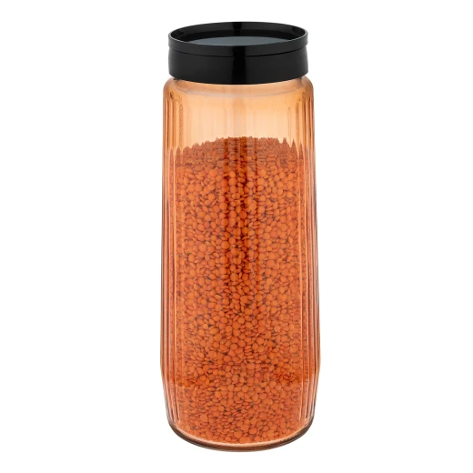 Madame COCO Thelma Food Jar 1500 ml – Plastic Food Storage Container 10×10×25.3 cm, Airtight Kitchen Organizer for Dry Food, Pasta, Cereals & Pantry Storage - Madame COCO - Image 2