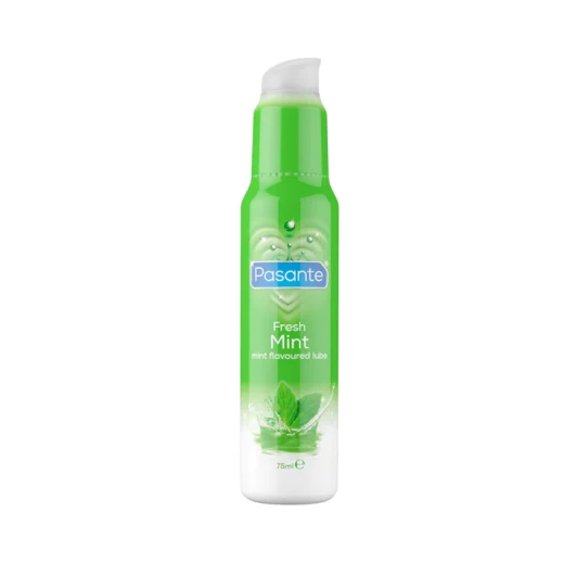 Pasante Fresh Mint Lube, Water-Based Personal Lubricant, Fresh Mint Flavored, Cooling Sensation, Non-Greasy & Non-Staining, 75 mL Pasante Fresh Mint Lube, Water-Based Personal Lubricant, Fresh Mint Flavored, Cooling Sensation, Non-Greasy & Non-Staining, 75 mL