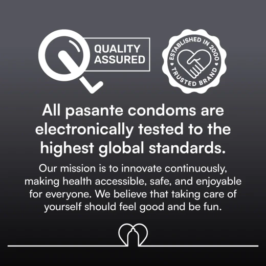 Pasante Extra Safe Condoms, Thicker Latex for Added Protection, Natural Rubber Latex Condoms for Men, Regular Fit, Lubricated, 3 Count - Pasante - Image 4