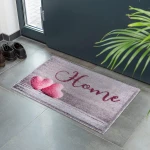 Astra Pure & Soft  Doormat - Home Hearts Silver 50x70cm - Astra