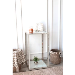 ARMN Milton 2-Shelf 45x45cm Stand - Silver