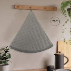 Equart  Round Kitchen Towel - Gray 80cm