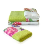 RR Towel Set - Floral Green & White 4-Piece - RR