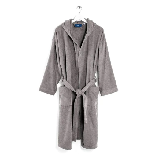 Caleffi Minorca Bathrobe - Gray size L - caleffi - Image 2
