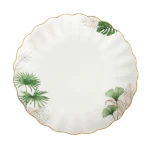 Easy Life Exotique 26cm Dinner Plate - White & Green - Easy Life