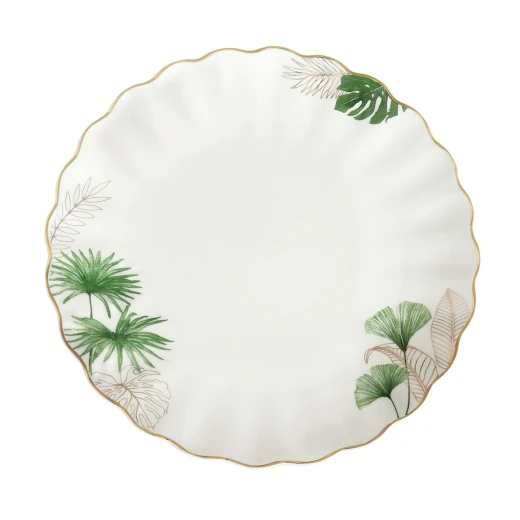 Easy Life Exotique 26cm Dinner Plate - White & Green - Easy Life - Image 2