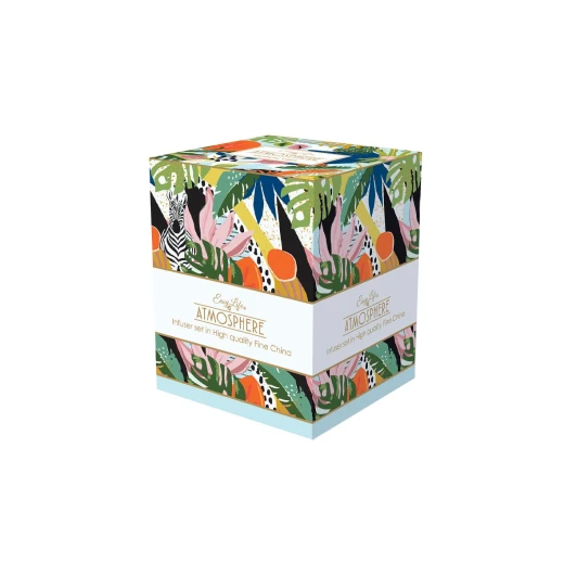 Easy Life Tropical Vibes 350ml Mug with Infuser & Lid in Box - Multicolored - Easy Life - Image 3