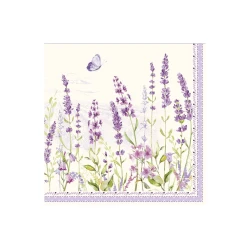Easy Life Lavender Field Paper Napkin Set - Multicolored 20-Piece