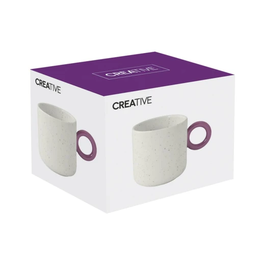 كوب 350 مل بعلبة من Easy Life Creative - بنفسجي وأبيض - ايزي  لايف - Image 3