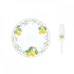 Easy Life Fleurs et Citrons Cake Serving Set in Box - Multicolored - Easy Life