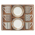 Easy Life Geoethnic 12-Piece Coffee Set - Multicolored - Easy Life